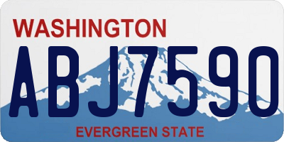 WA license plate ABJ7590