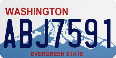 WA license plate ABJ7591