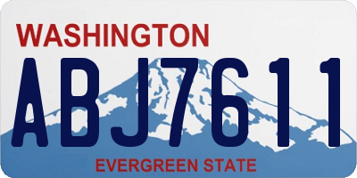 WA license plate ABJ7611