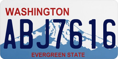 WA license plate ABJ7616