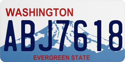 WA license plate ABJ7618