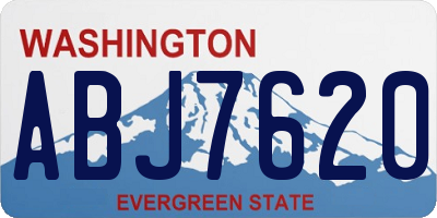 WA license plate ABJ7620