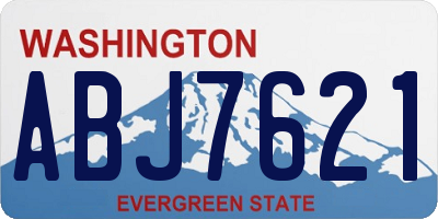 WA license plate ABJ7621