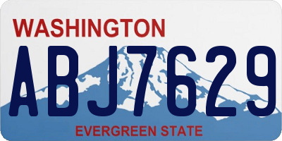 WA license plate ABJ7629
