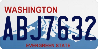 WA license plate ABJ7632