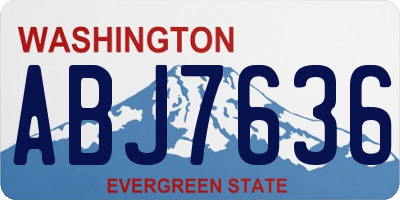WA license plate ABJ7636