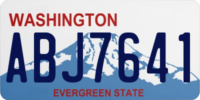 WA license plate ABJ7641
