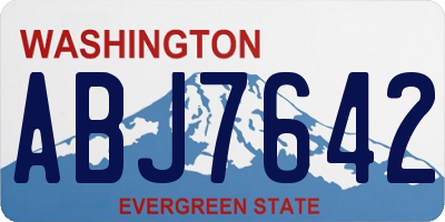 WA license plate ABJ7642