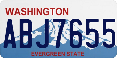 WA license plate ABJ7655