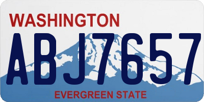 WA license plate ABJ7657