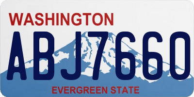 WA license plate ABJ7660