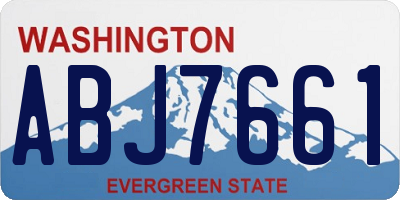 WA license plate ABJ7661
