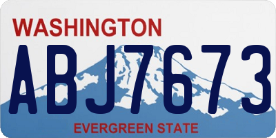 WA license plate ABJ7673