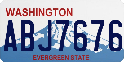 WA license plate ABJ7676