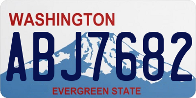 WA license plate ABJ7682