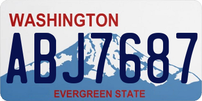 WA license plate ABJ7687