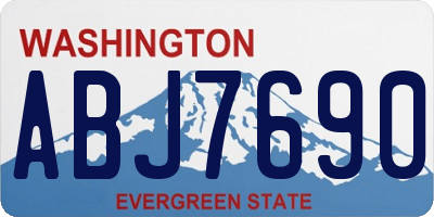 WA license plate ABJ7690