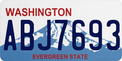 WA license plate ABJ7693