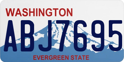 WA license plate ABJ7695