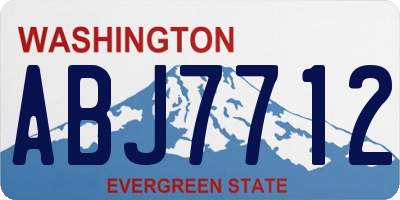 WA license plate ABJ7712