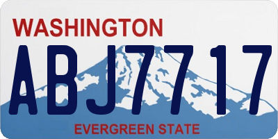 WA license plate ABJ7717