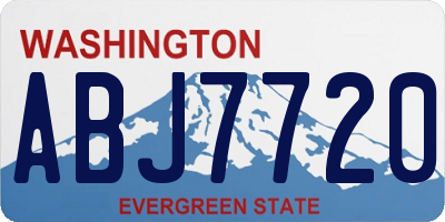 WA license plate ABJ7720