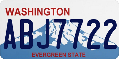 WA license plate ABJ7722