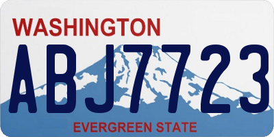WA license plate ABJ7723