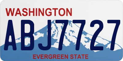 WA license plate ABJ7727