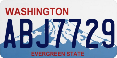 WA license plate ABJ7729