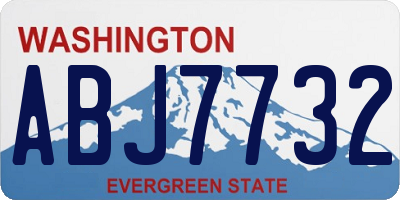 WA license plate ABJ7732