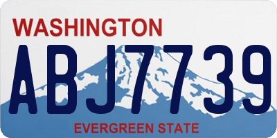 WA license plate ABJ7739