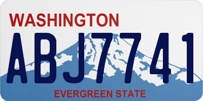 WA license plate ABJ7741