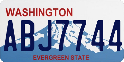 WA license plate ABJ7744