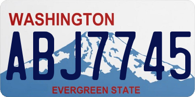WA license plate ABJ7745