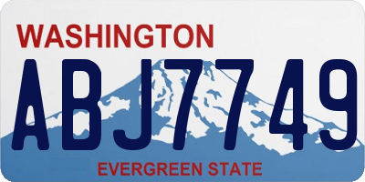 WA license plate ABJ7749