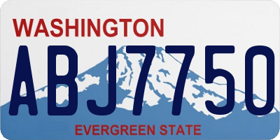 WA license plate ABJ7750