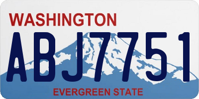 WA license plate ABJ7751