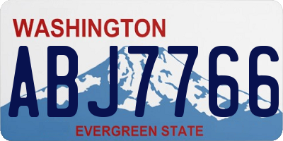 WA license plate ABJ7766