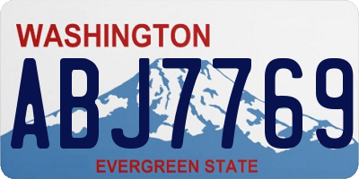 WA license plate ABJ7769