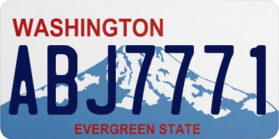 WA license plate ABJ7771