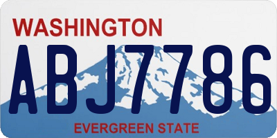 WA license plate ABJ7786