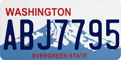 WA license plate ABJ7795