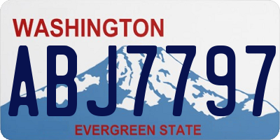 WA license plate ABJ7797