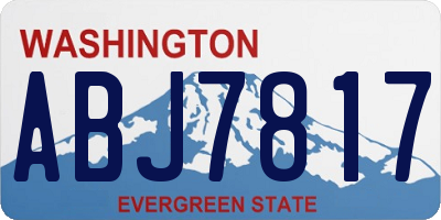 WA license plate ABJ7817
