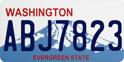 WA license plate ABJ7823