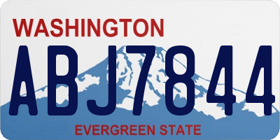 WA license plate ABJ7844