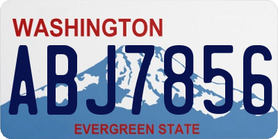 WA license plate ABJ7856