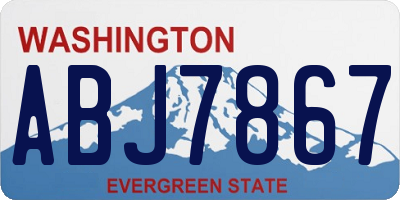 WA license plate ABJ7867