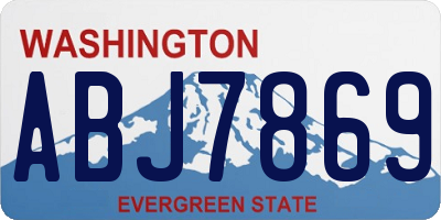 WA license plate ABJ7869